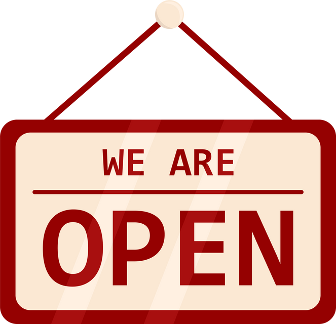 we are open sign